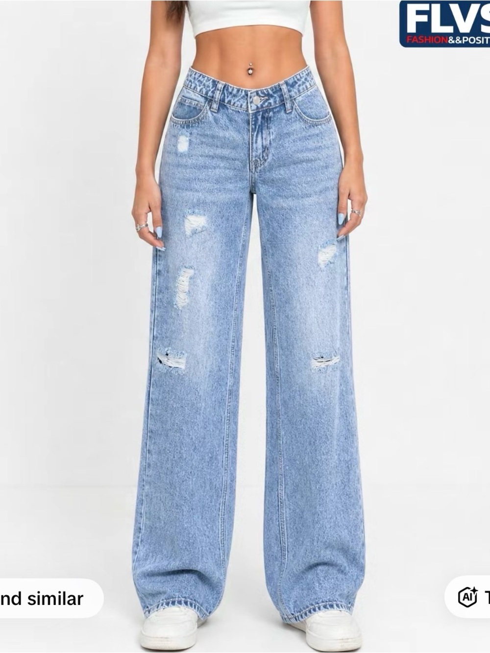 distressed baggy jeans